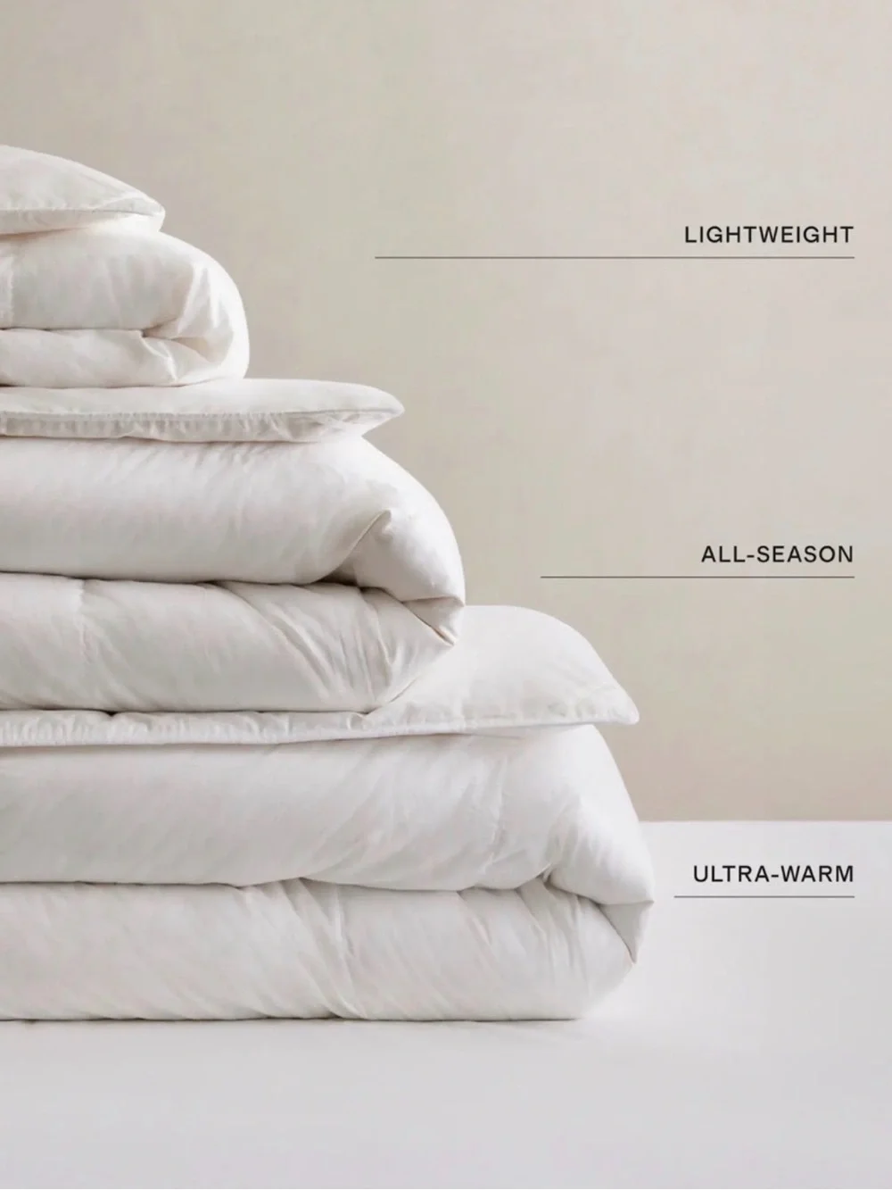 Quince Lightweight Premium White Duck Down Comforter Full/Queen NWOT